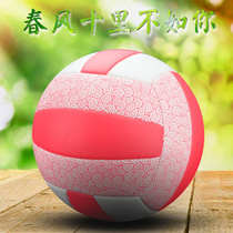 Pink No 5 volleyball test students special ball girl childrens game training hard row