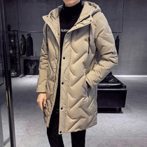 Rich bird 2021 Winter New hooded down jacket mens long thick loose trend handsome warm coat