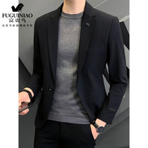  Rich bird autumn and winter new light luxury suit suit mens Korean version of the trend business slim wedding dress two-piece suit