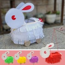 Mid-Autumn Festival traditional drag rabbit lamp DIY material package Spring Festival portable lantern parent-child manual work Ox Lantern