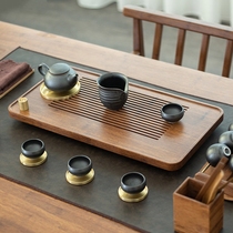 Drainage tea tray solid wood water storage drawer style simple tea table small household bamboo tea sea kung fu tea set Japanese style