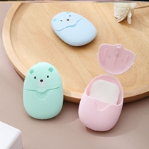 Convenient for baby cute travel small soap paper boxed soap sheet Wash Sheet Children Except Bacteria Bacteriostatic Cleaning