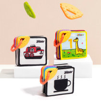jollybaby newborn baby black and white gum card early education visual chase excitation flash card toy 0-1