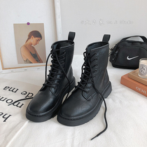 Soft leather Martin boots summer thin female British wind versatile short boots spring and autumn single boots ins tide 2021 new