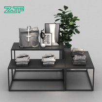 The craftsman ZJF shoe bag running water table high and low table mall window display stand wrought iron display rack new product D3