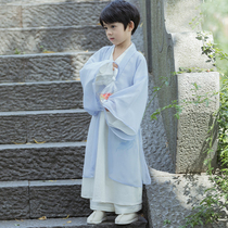 Improved Hanfu Boys 2021 Autumn Chinese Style Ancient Clothes Little Boys Handsome Three-Piece Confucian Young Style