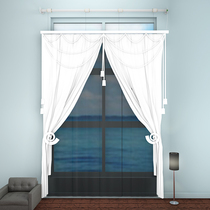 Electric lifting curtain remote control automatic lever Villa home smart home opening and closing curtain double track Tmall motor