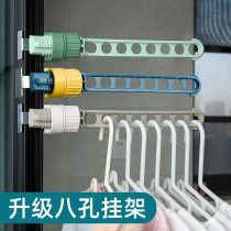 Window frame drying rack outside the guardrail without punching windows drying clothes clothes drying artifact balcony window drying Rod