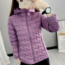 White Duck Suede Down Clothing Woman Autumn Winter Anti-Drilling Suede Not Even Cap Thickened Warm Windproof Jacket Outdoor Climbing Ski Suit