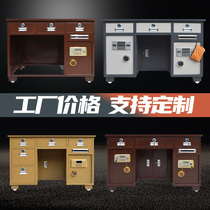 All-steel insurance table with safe desk fingerprint password coin financial cashier household commercial one table