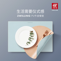 German double man cowhide placemats combination Western Chinese food home restaurant desktop clean children