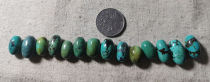 Natural micro-green turquoise bucket beads jujube shaped beads 10-11MM j15-28