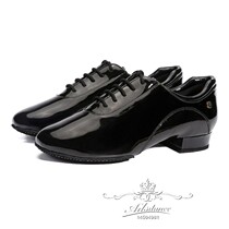 2021 upgraded ADS mens modern Waltz dance shoes new imported patent leather frothy leather two-point bottom A4012