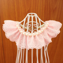 The 18 pink princess lace necklace dog jewelry necklace coil cat neck ring compared to the bear VIP Teddy