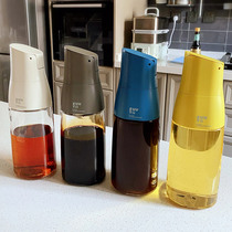 zuutii automatic open cap oil bottle oil pot Kitchen household seasoning bottle Oil tank Canadian gravity glass soy sauce bottle