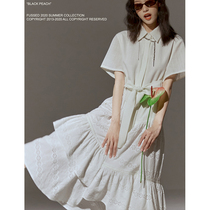 FUSSED Little crowdsourced original designer Air Sensation Lace Asymmetry Dress Girl Lin Bei Stars