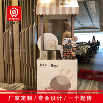 Shopping mall display mobile pile head snack car display table promotion floats shelf folding special car car