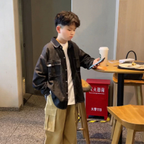Boy Jeans Shirt Spring Autumn New Childlike Children Long Sleeve Casual Ocean Gas Handsome Boy Shirt Blouse Jacket