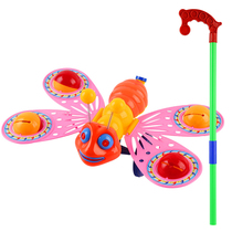  Baby toddler stroller push music baby hand push plane toy Children learn to walk single rod 1-2 years old putter