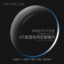 Jiuwu manufacturing professional 1 56 1 61 1 67 1 74 aspheric anti-radiation resin ultra-thin myopia lens