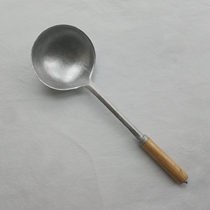 Old-fashioned cast aluminum spoon Long handle aluminum spoon Soup spoon Egg dumpling spoon porridge spoon Anti-scalding commercial large spoon Household spoon
