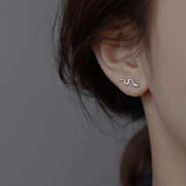 925 sterling silver snake earrings womens 2022 new trendy high-end personality niche unique design earrings ear accessories