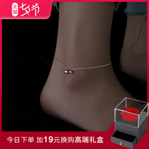 925 sterling silver bead anklet womens summer 2021 new trend ins high-end foot chain niche design light luxury foot accessories