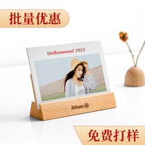 2021 Make wooden desk calendar custom diy creative solid wood base photo self-made custom calendar shelf