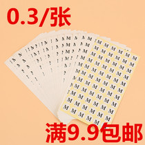 Round clothes size label stickers clothing code number stickers Digital letter number stickers XS-6XL