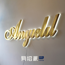 There are recruits stainless steel back luminous characters acrylic Billboard making outdoor door signs customized