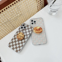 XR plaid waffle cookie holder iphone1211promax transparent xxs female 7p8plus soft phone case