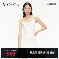  Yang Mi The same MOCO 2021 spring MOCo X Smiley Smiley embroidered suspender dress Mo Anke