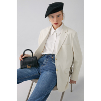 Van Loo 2022 Spring New Rice White Casual Little West Suit Superior Design Sensation Little Crowdsuit Jacket Womens Blouse