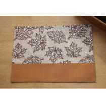 One leaf export single full polyester fiber small art Nordic style leaf pattern household mat tea mat multi-purpose