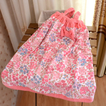 Bow small floral sling cotton absorbent hipster bath skirt yukata apron 120*65 adult children can wear