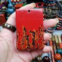 Thirteen lacquer beads no matter brand 461 pendant wooden handmade red lacquer festive home pendant crafts