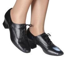 Black (3 5cm high heel)Schebin gait training shoes Latin dance shoes Aerobics shoes Soft soled dance shoes