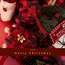 sixcoins Christmas Gift Wraping Paper Red Black Plaid Classic New Year Birthday Gift Joker Gift Paper
