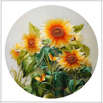 Su embroidery embroidery handmade diy kit self-embroidered Chinese knot material package flowers and plants sunflower living room hanging pictures send tutorial