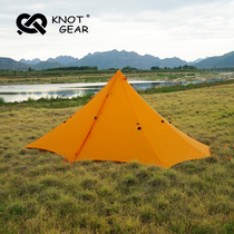 knot Khufu 1-2-4-8 people eight-sided pyramid tent outdoor mountaineering camping weatherproof and rain-coated silicon tent