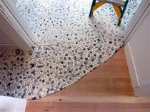 Natural rain pebble slice mesh mat mosaic tile tile background bathroom wall decoration patch stone