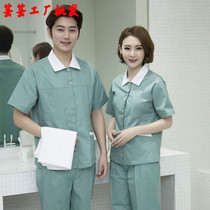 Hotel property cleaning work clothes suit Female cleaner clothing Summer aunt cleaning clothes Short-sleeved large size uniform