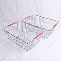 Jingmu supermarket metal shopping basket portable iron basket stainless steel KTV wine basket Shanghai manager recommended
