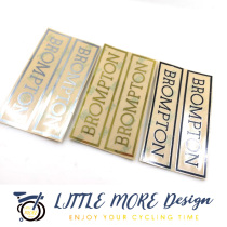 (Xiao Mo) small cloth accessories Personality metal sticker 2016 girder square logo suitable for brompton