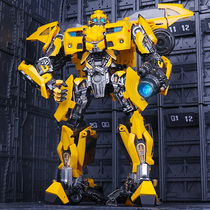 Deformed toy robot Black Mamba alloy rigid version super Bumblebee Optimus MP pillar car 3 hand-made model 4