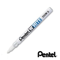 Pentel White Permanent Marker Fine (Pentel 100W-S) - 1 Each