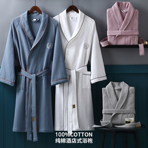 ALEX 2021 new cotton winter hotel bathrobe absorbent quick-drying men and women long couples thin robe