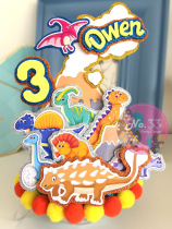 The new dinosaur big photo birthday hat can be customized with name and age Oh baby party dress up supplies