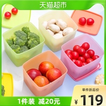Special 100 Hui Fridge Refrigerated Preservation Box Containing Storage Box Suit Vegetable Preservation 0 8L* 4 (Color Random)