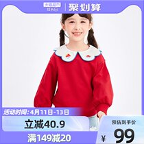 Balacabara children dress girl long sleeve sweatshirt 2022 new spring childrens baby round collar foreign air blouses